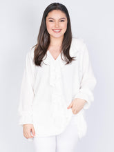 Skjorte med flæse front